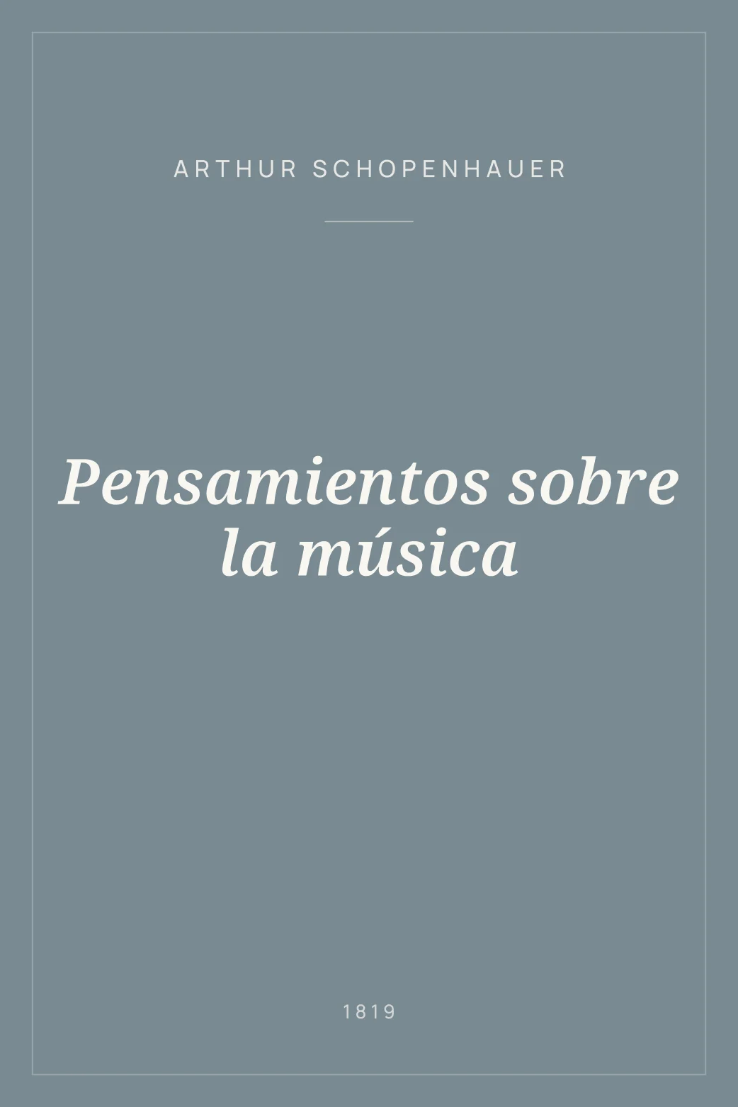 Portada de Pensamientos sobre la música