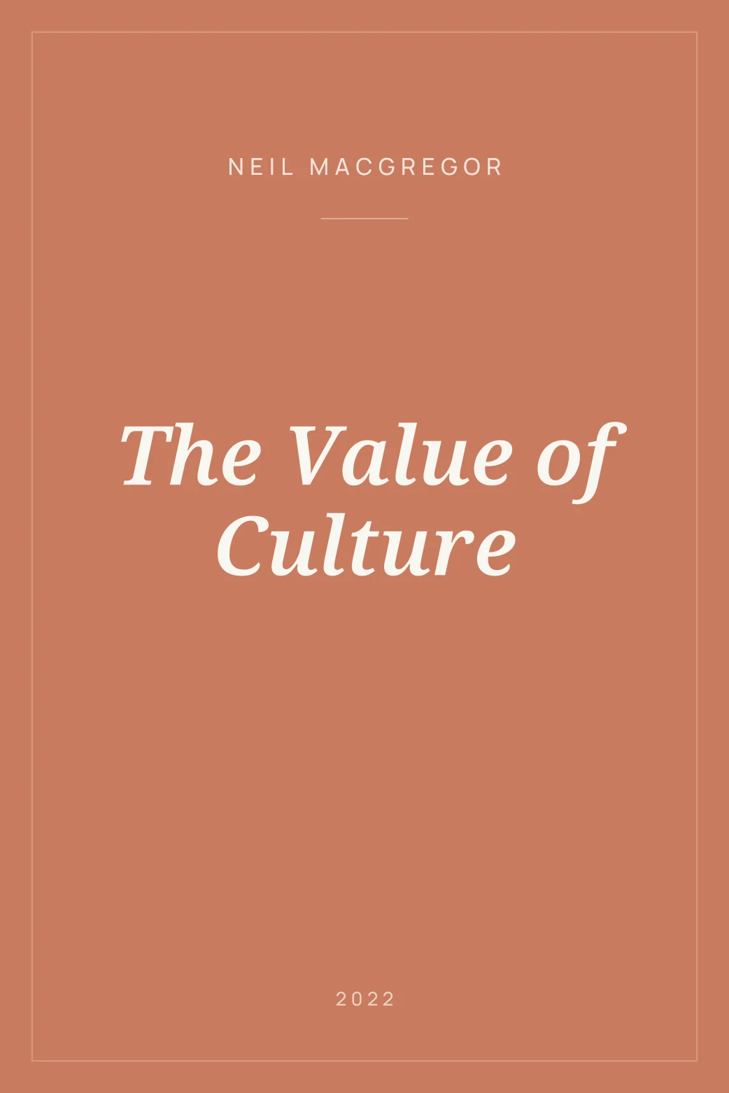 Portada de The Value of Culture