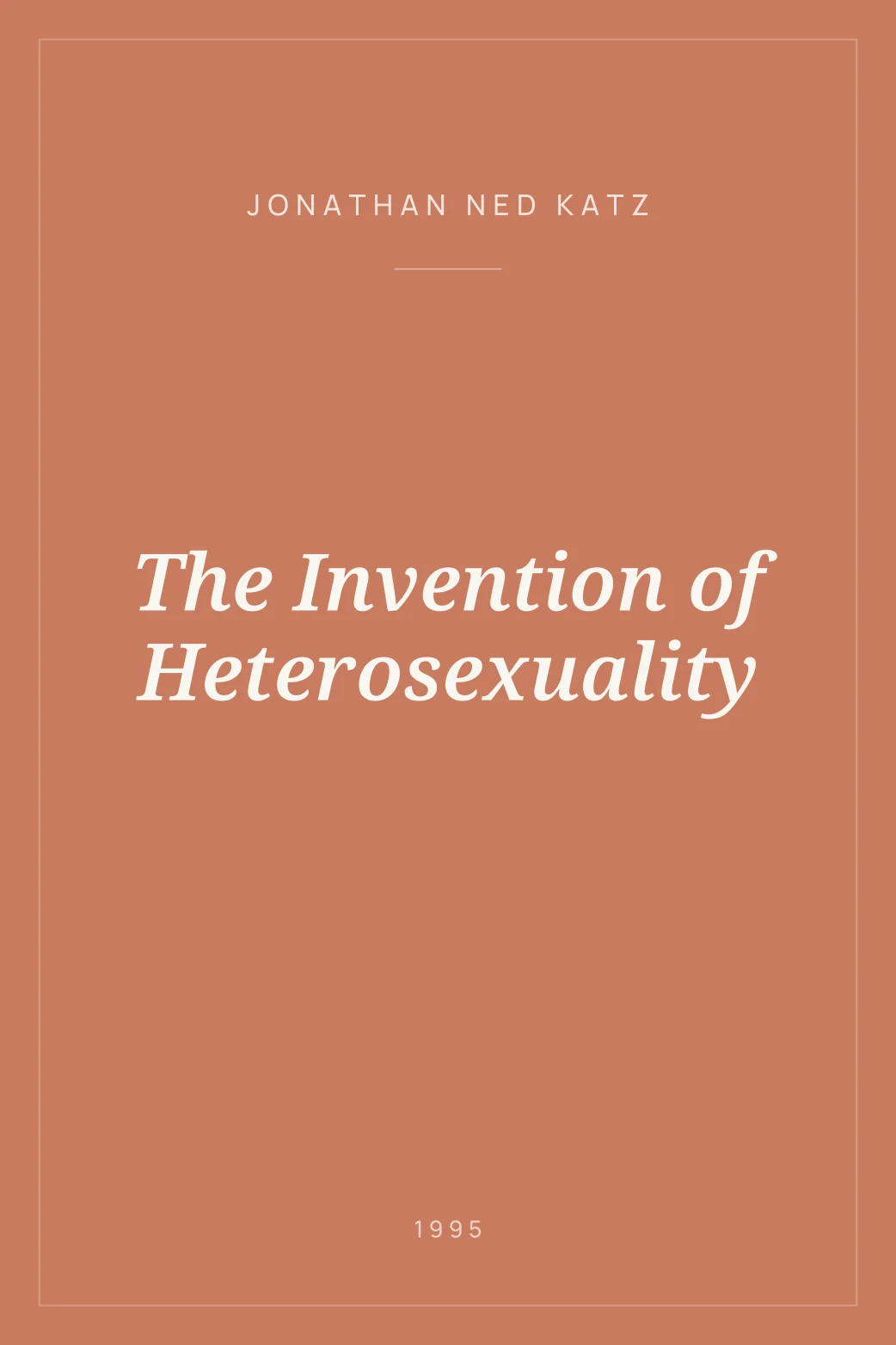 Portada de The Invention of Heterosexuality