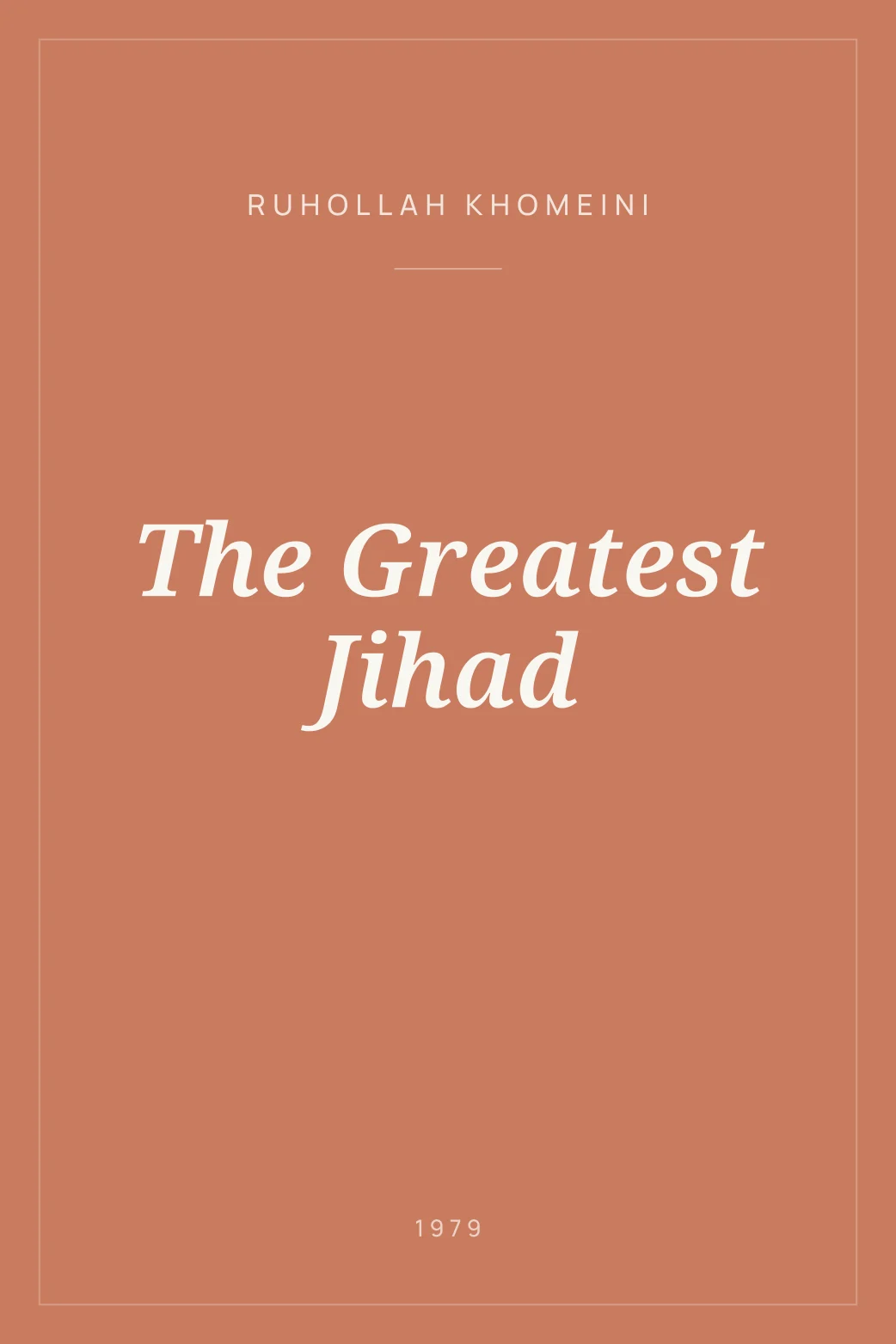 Portada de The Greatest Jihad