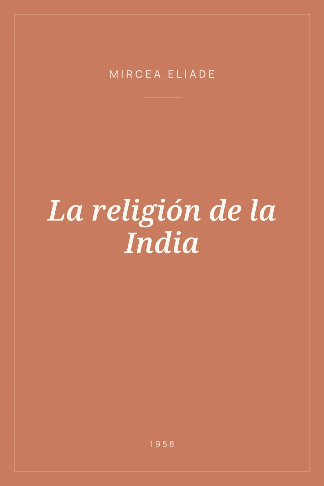 Portada de La religión de la India