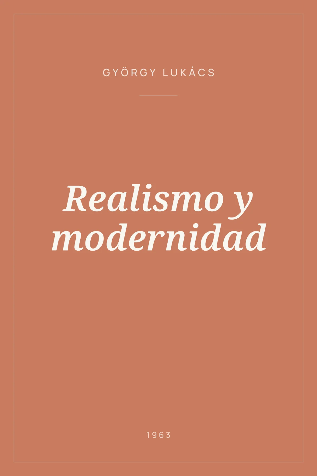 Portada de Realismo y modernidad