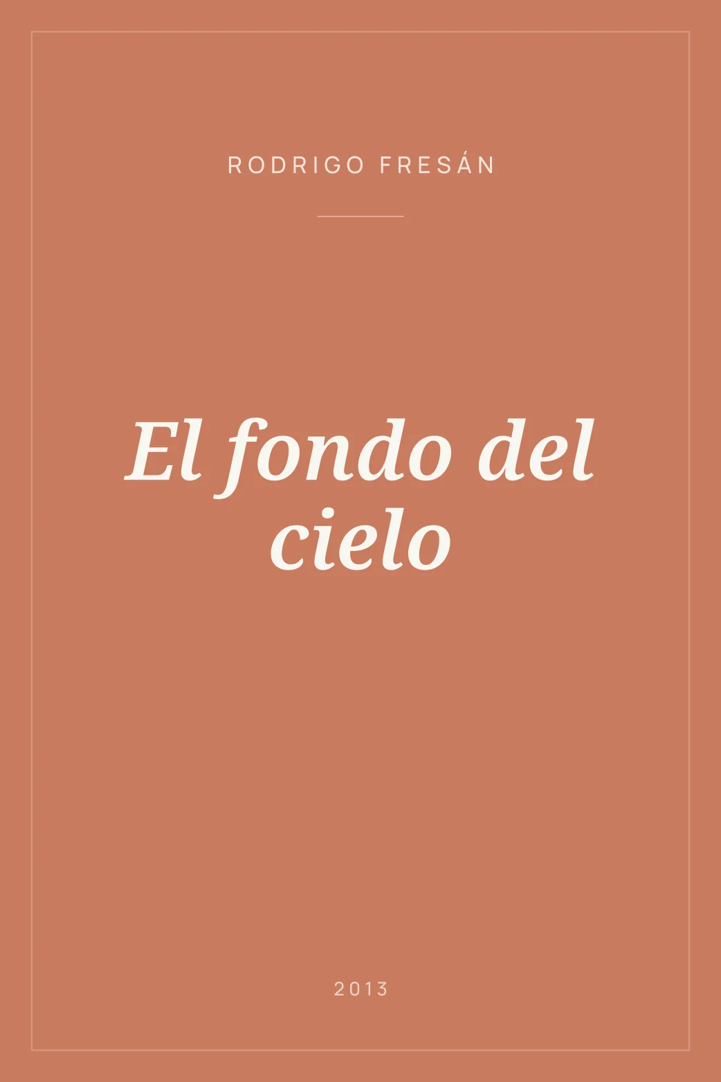Portada de El fondo del cielo