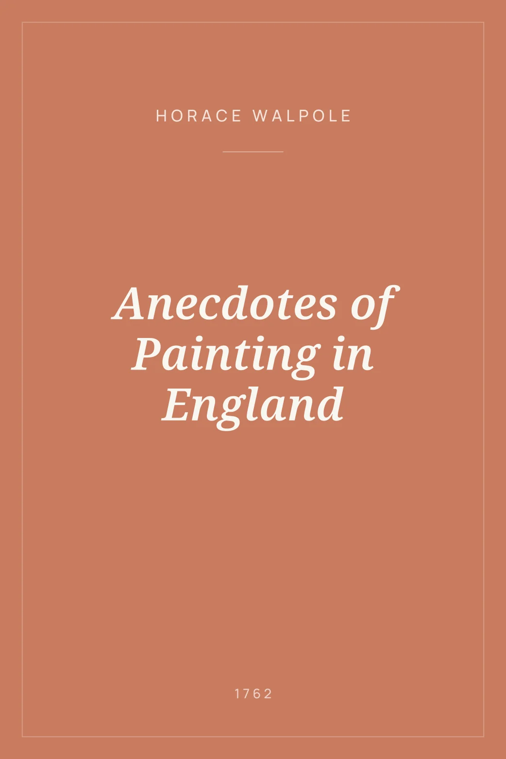 Portada de Anecdotes of Painting in England