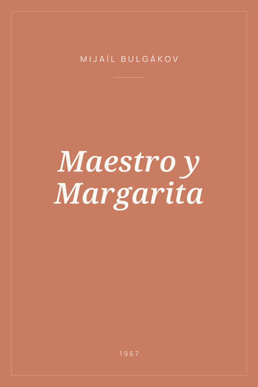 Portada de Maestro y Margarita