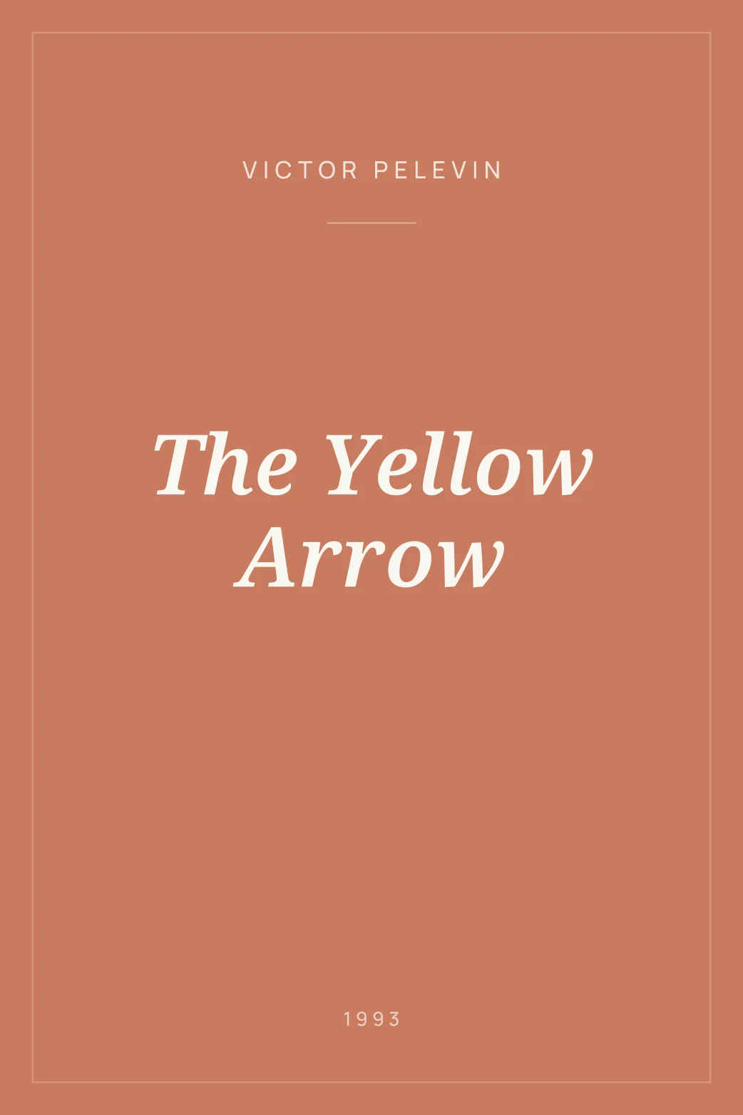 Portada de The Yellow Arrow