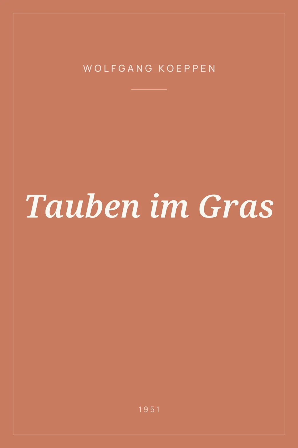Portada de Tauben im Gras