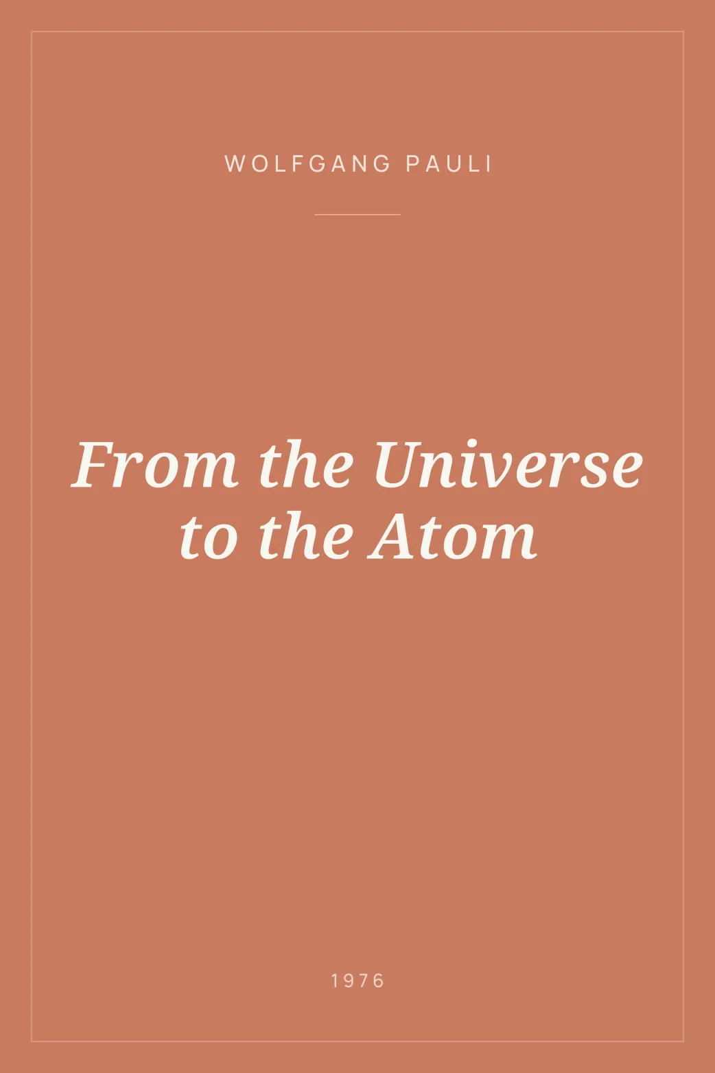Portada de From the Universe to the Atom