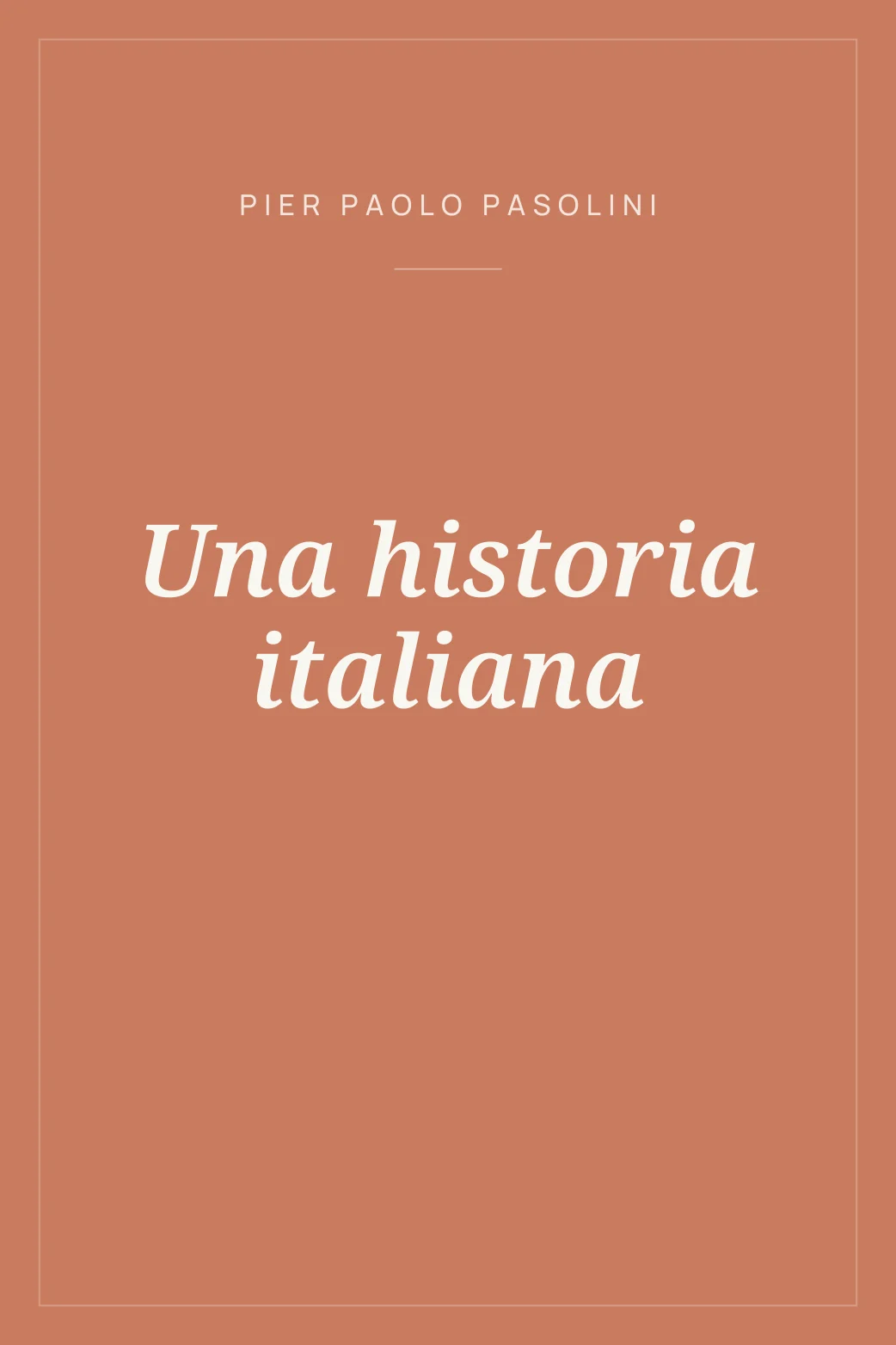 Portada de Una historia italiana