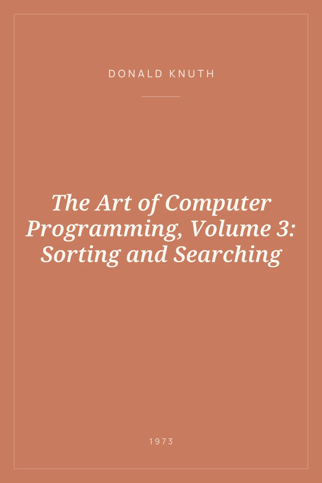 Portada de The Art of Computer Programming, Volume 3: Sorting and Searching