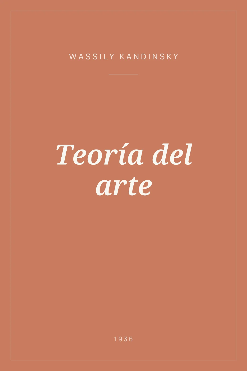 Portada de Teoría del arte