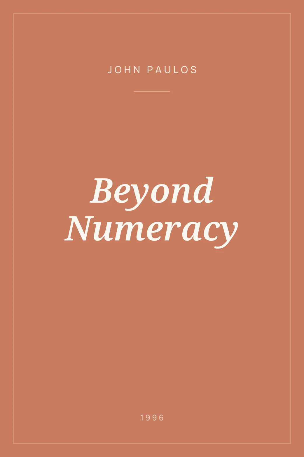 Portada de Beyond Numeracy