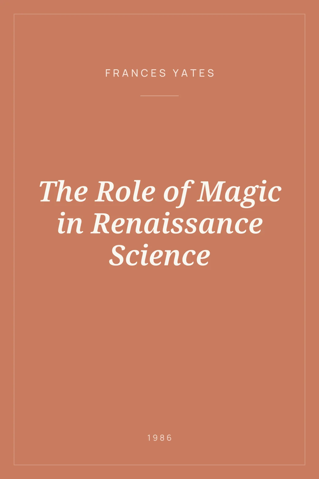 Portada de The Role of Magic in Renaissance Science