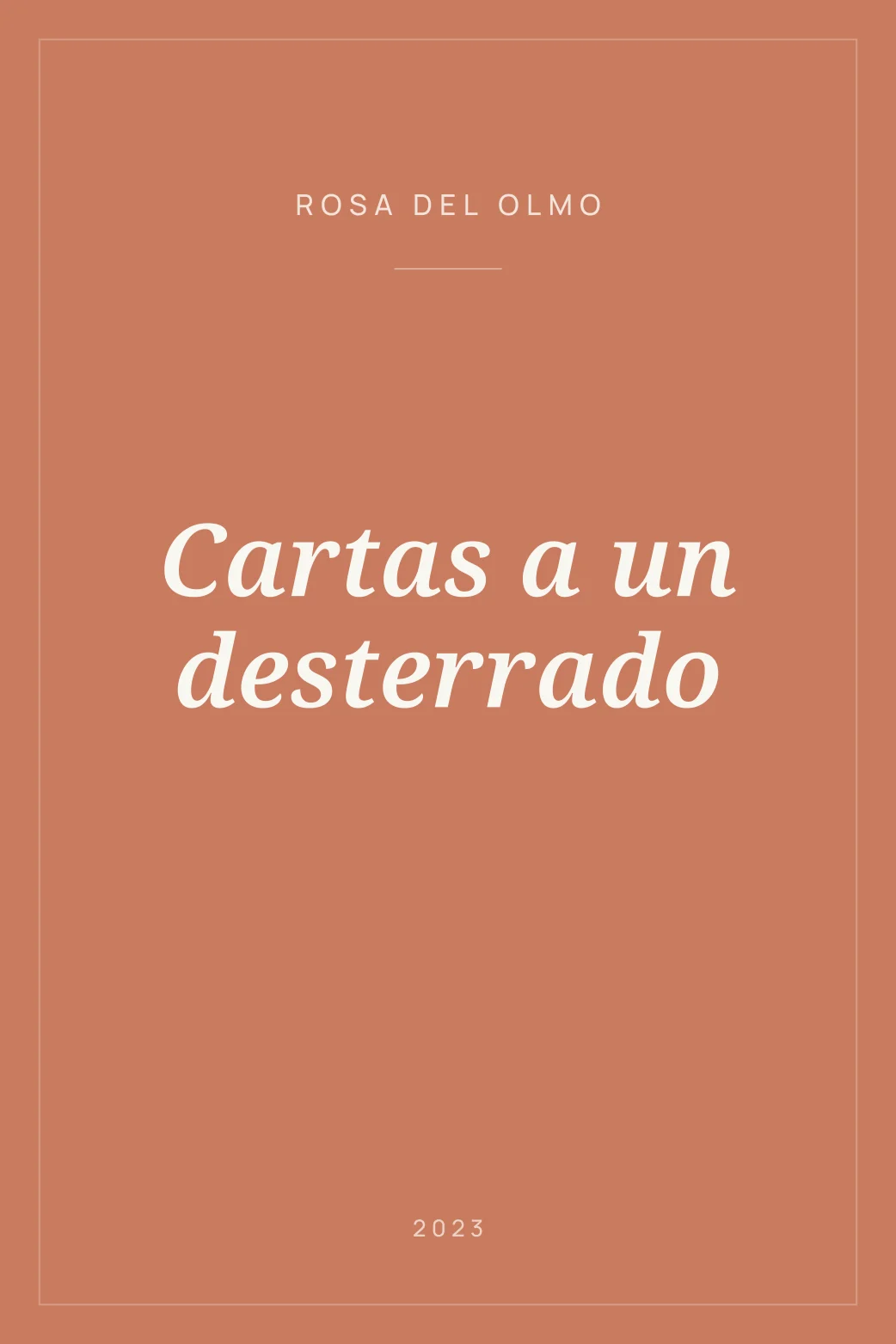 Portada de Cartas a un desterrado