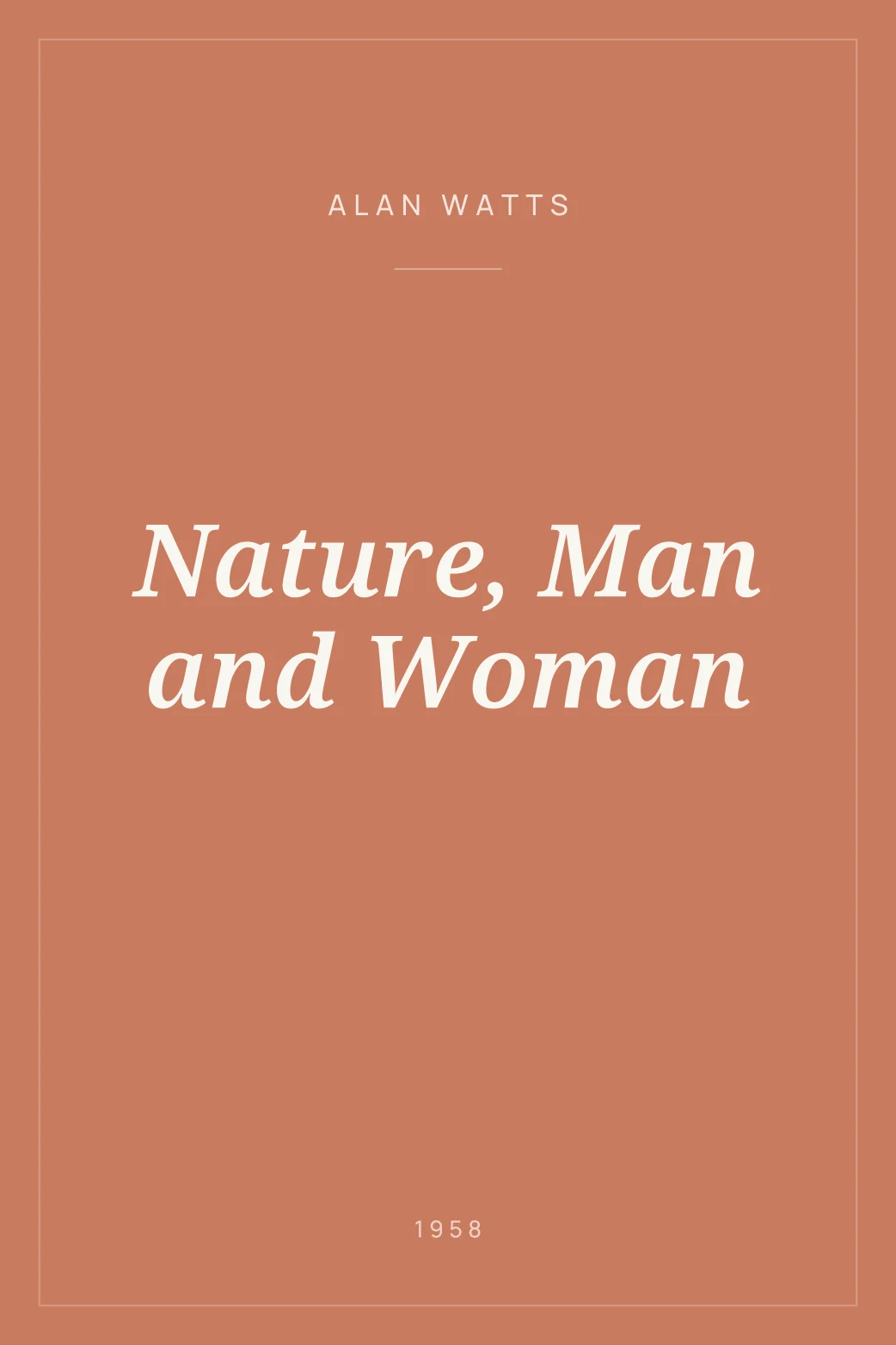 Portada de Nature, Man and Woman