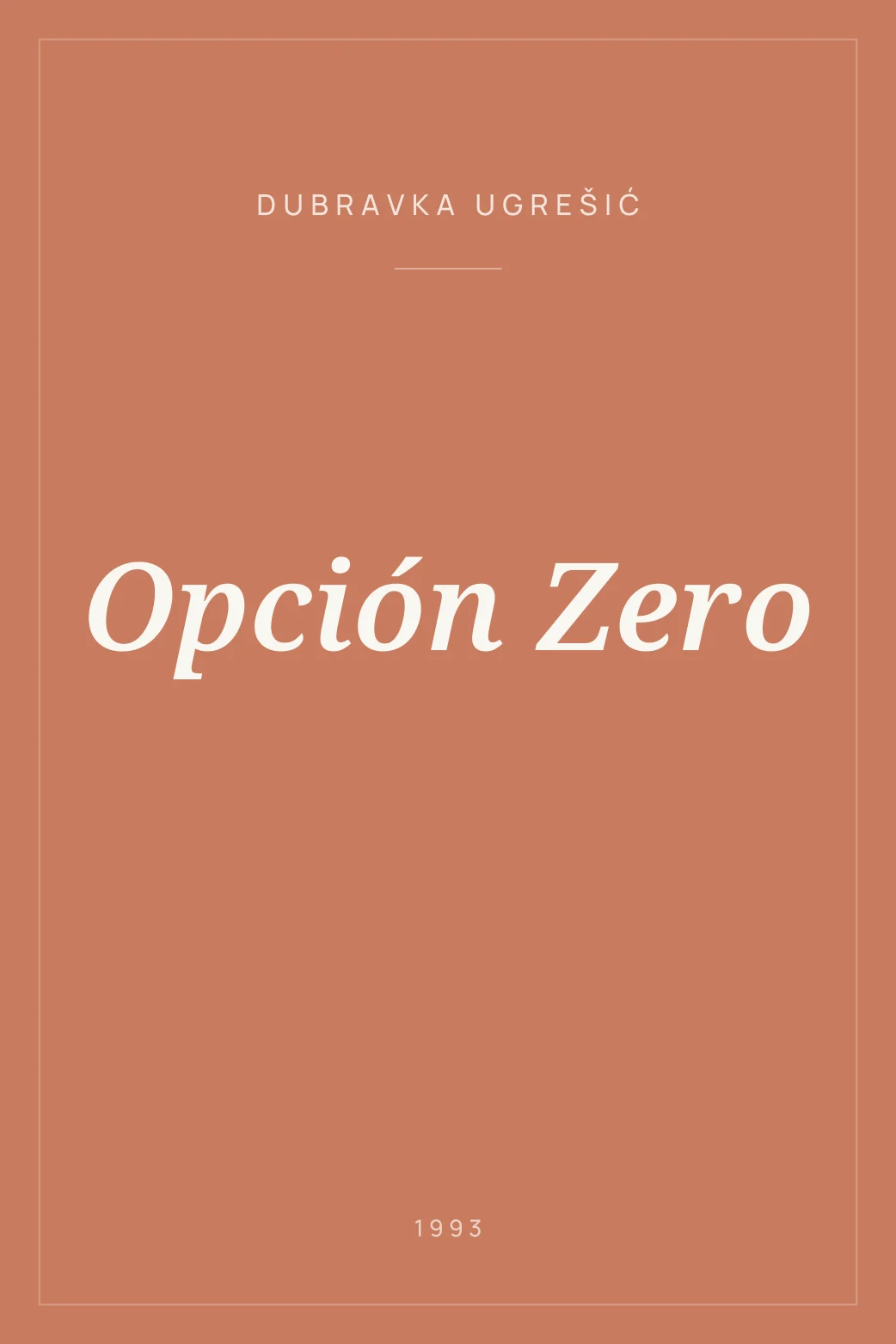Portada de Opción Zero