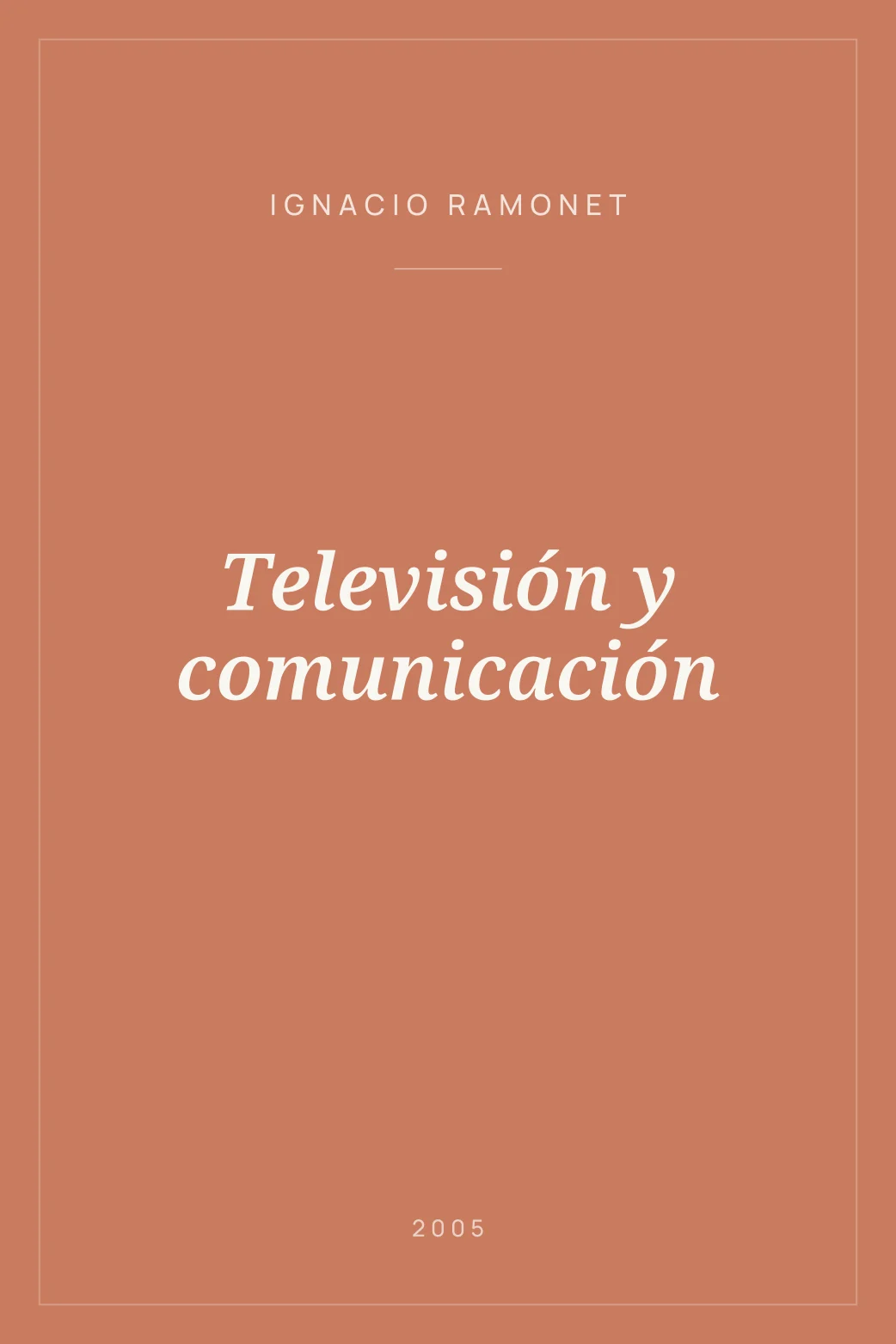 Portada de Televisión y comunicación