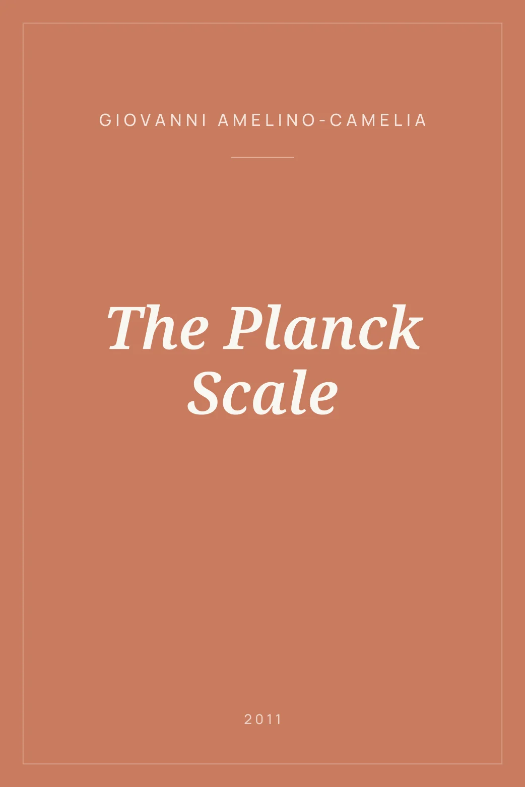 Portada de The Planck Scale