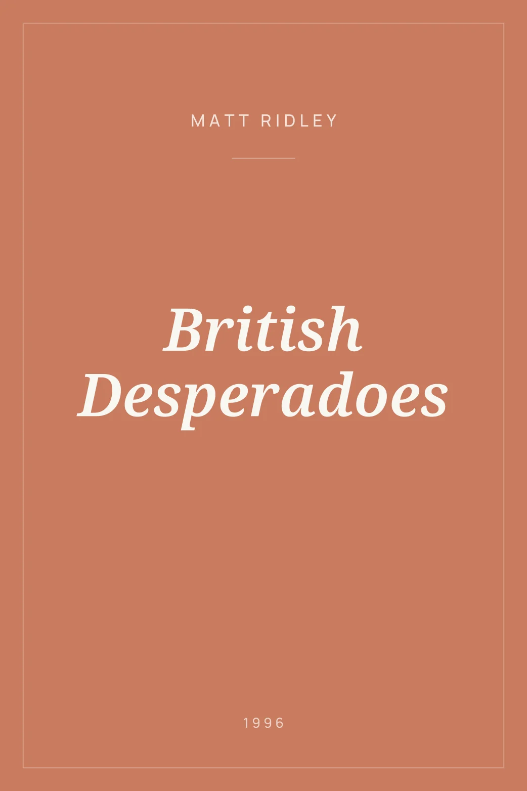 Portada de British Desperadoes