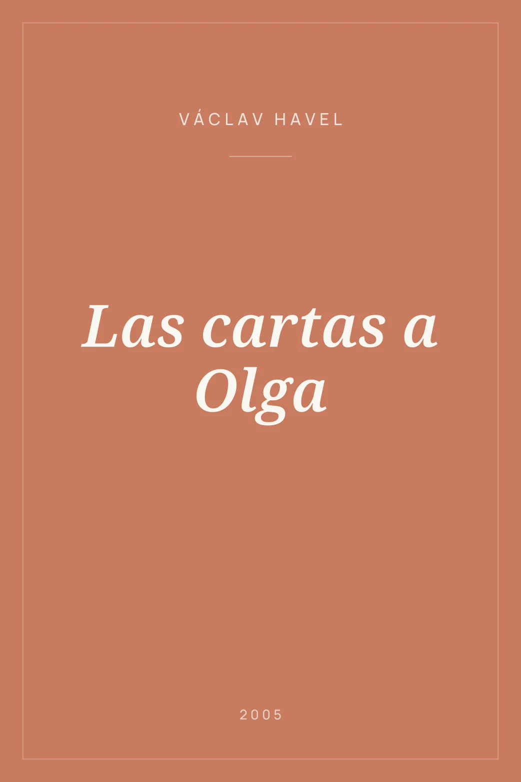 Portada de Las cartas a Olga