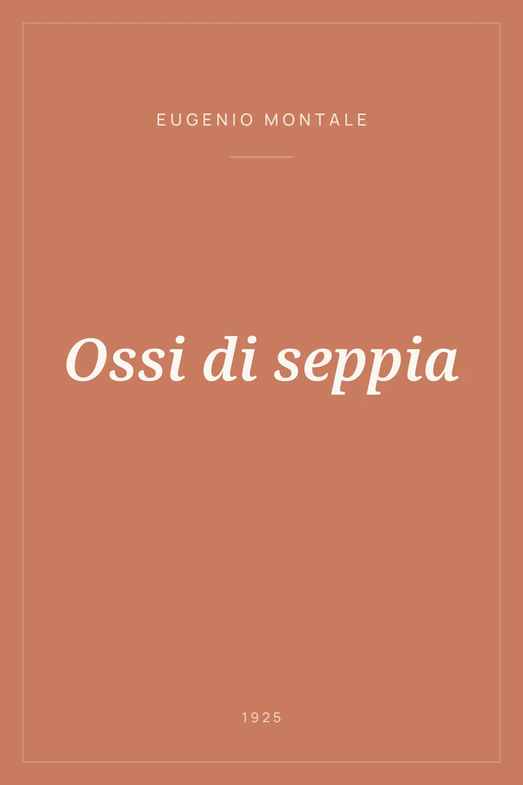 Portada de Ossi di seppia