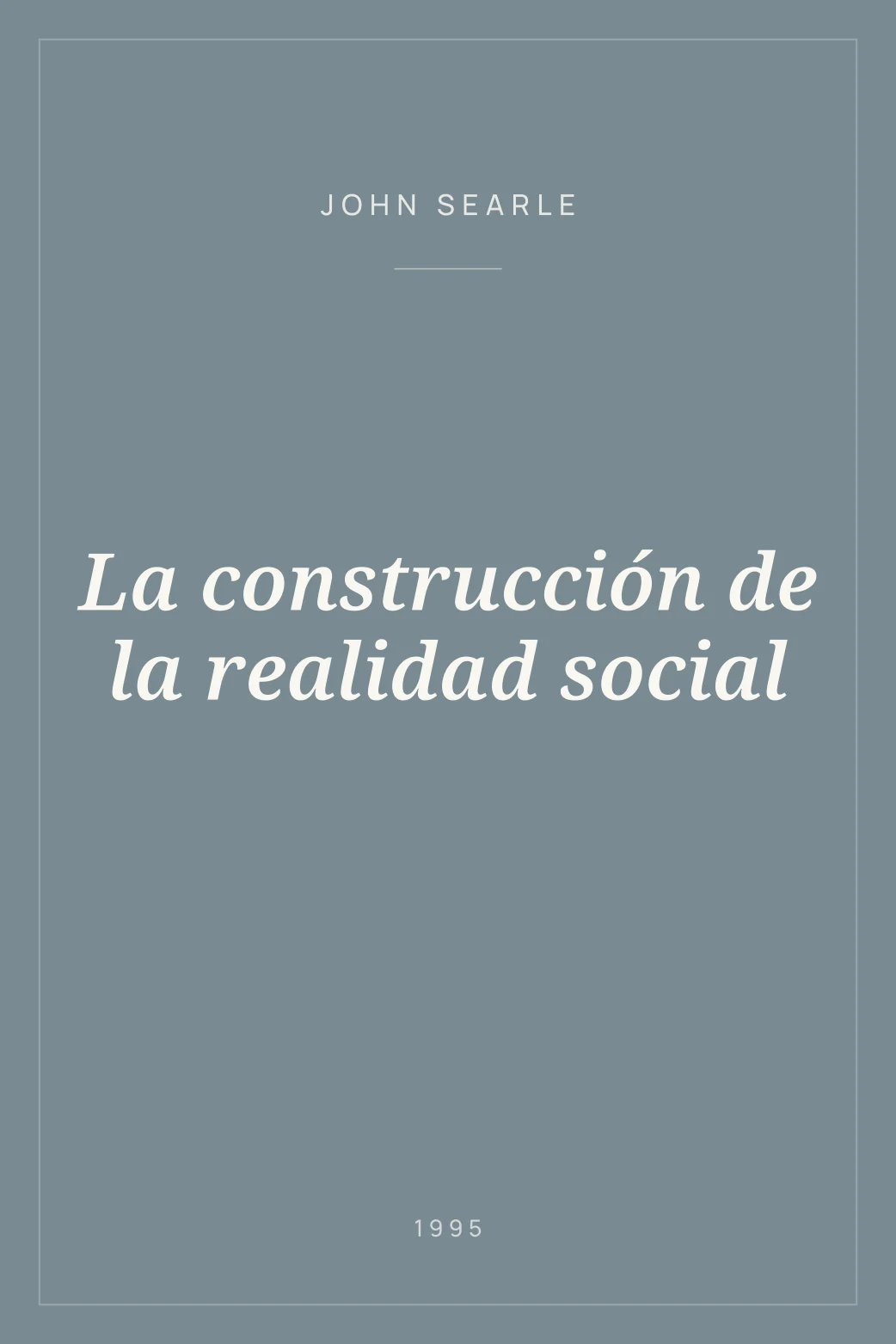 Portada de La construcción de la realidad social