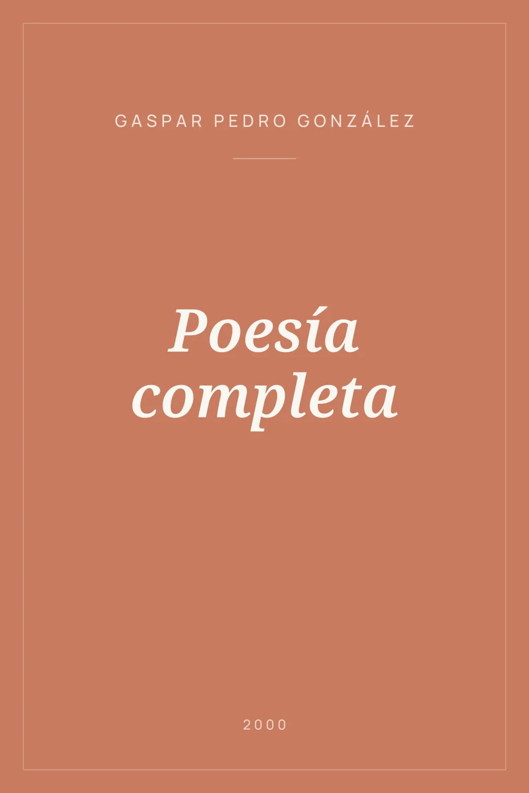 Portada de Poesía completa