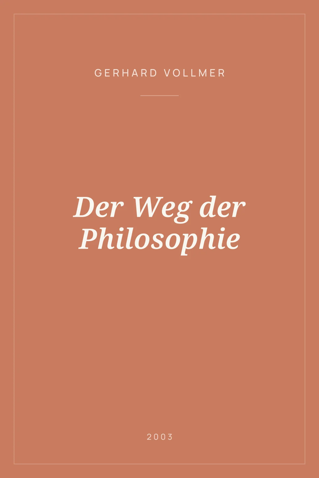 Portada de Der Weg der Philosophie