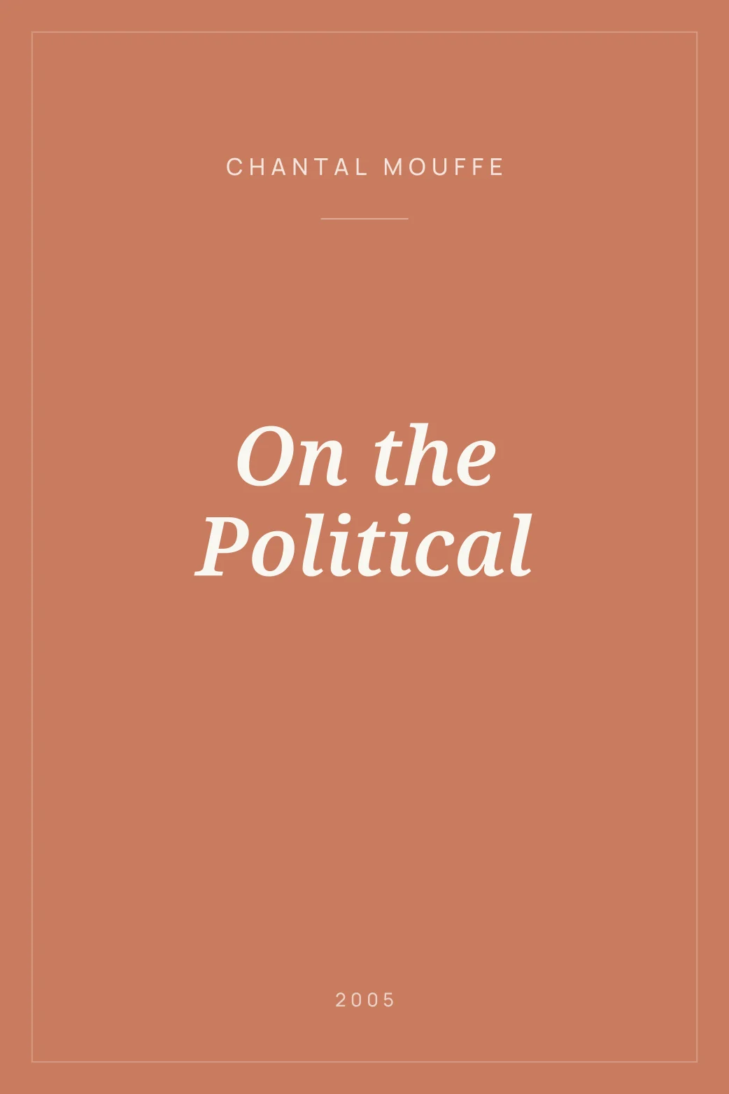Portada de On the Political