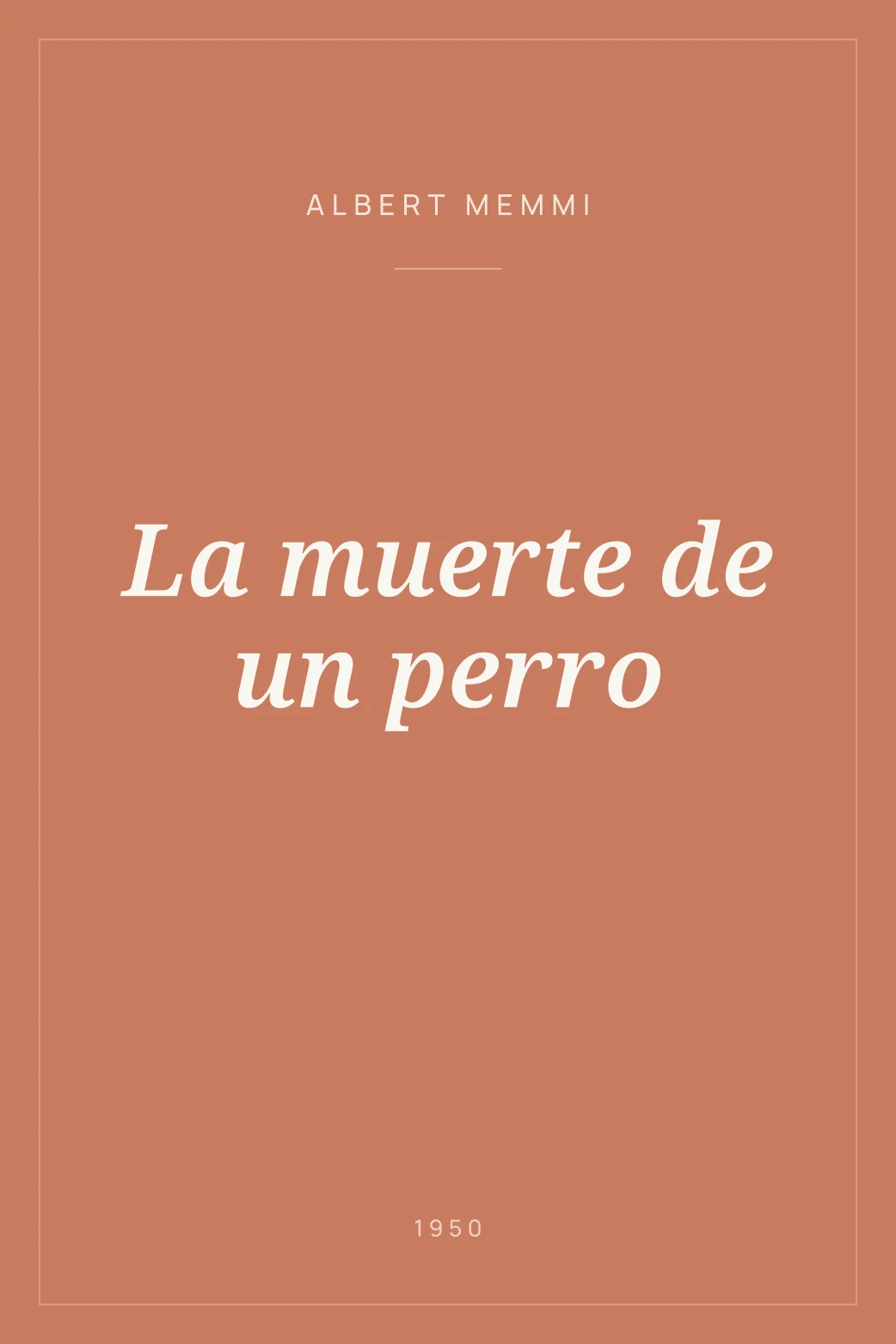 Portada de La muerte de un perro