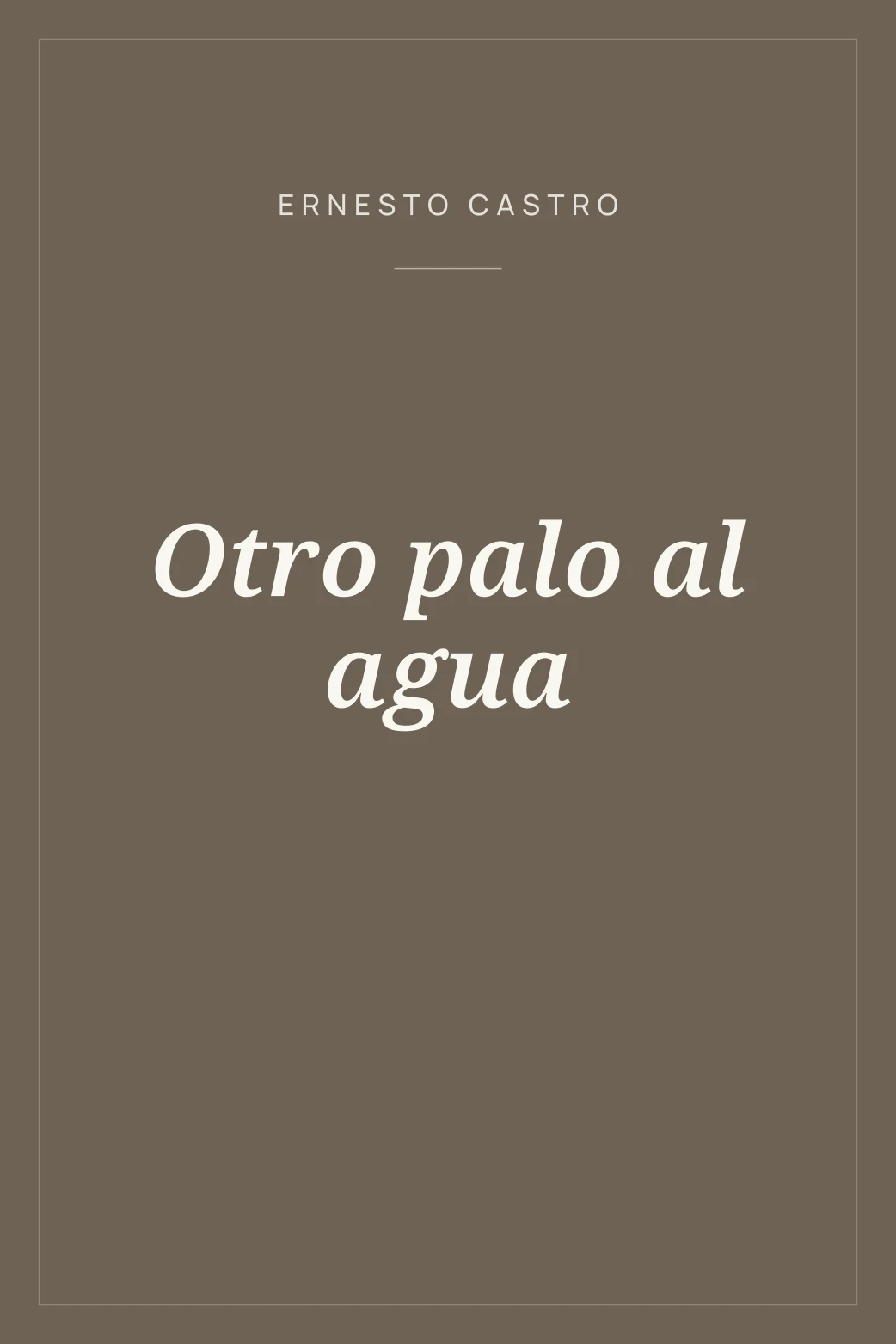 Portada de Otro palo al agua