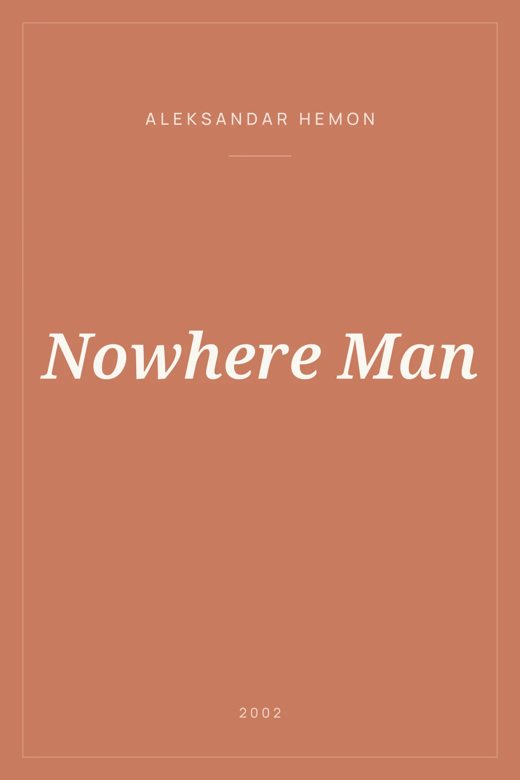 Portada de Nowhere Man