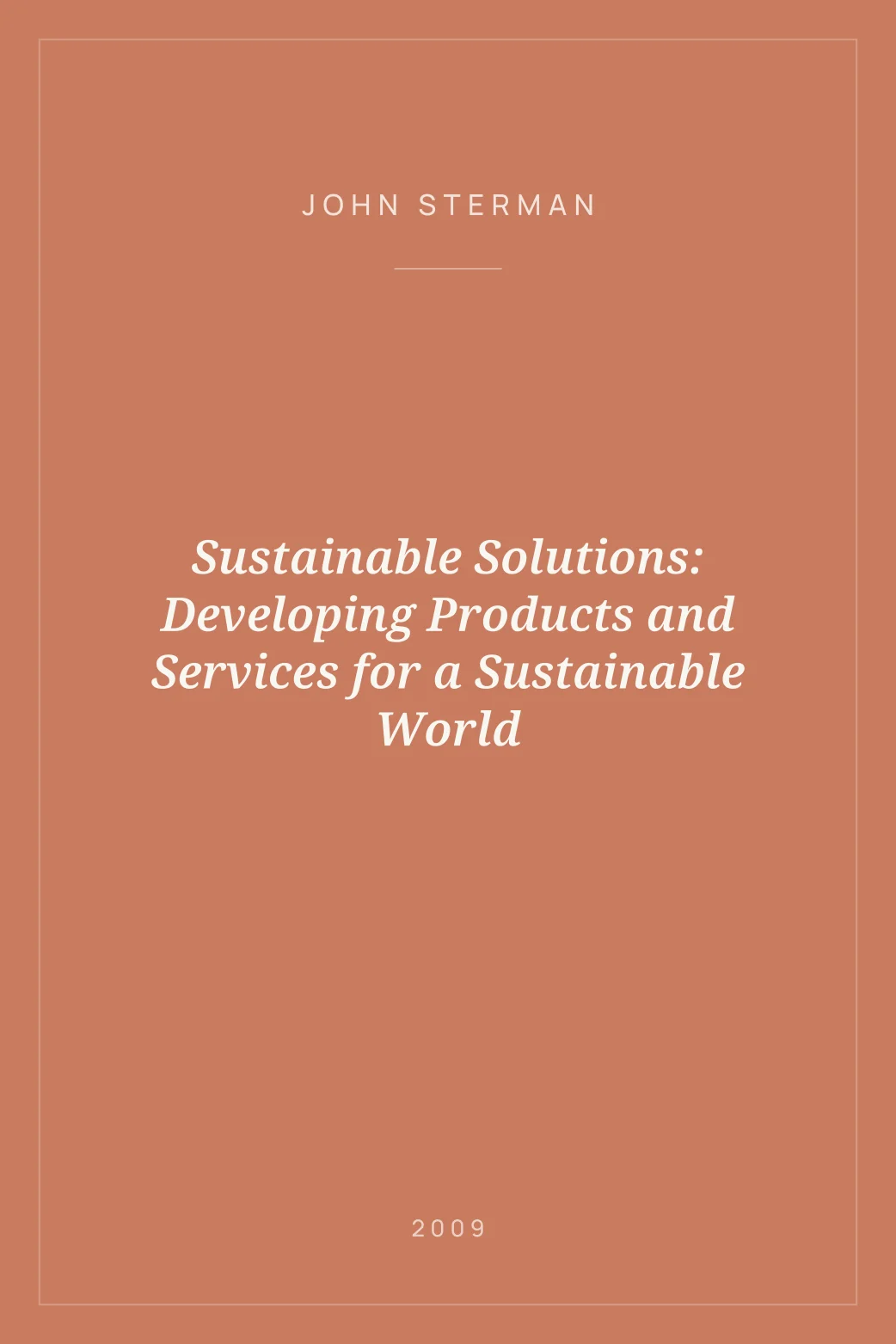 Portada de Sustainable Solutions: Developing Products and Services for a Sustainable World