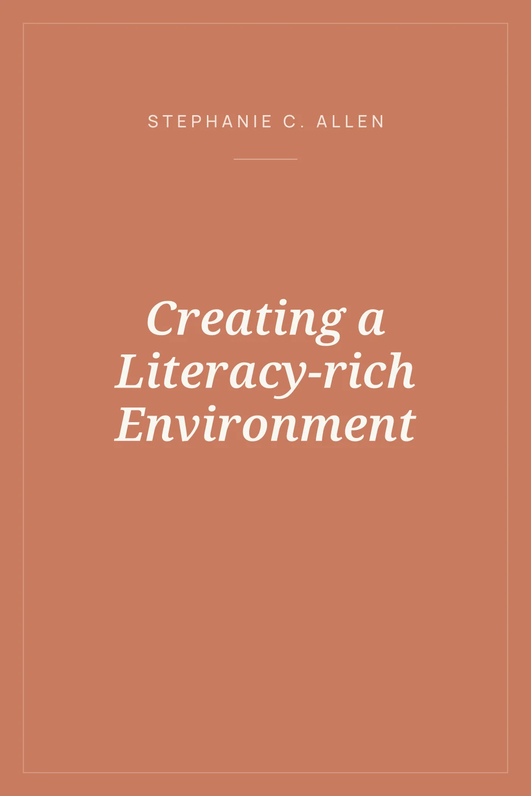 Portada de Creating a Literacy-rich Environment
