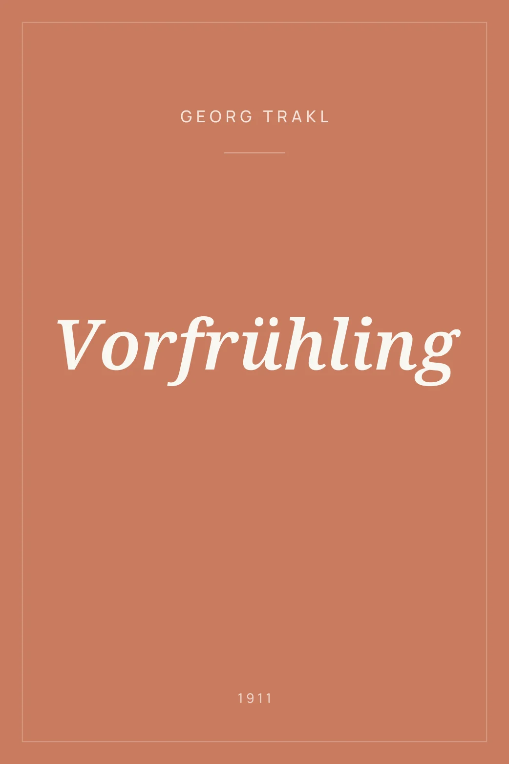 Portada de Vorfrühling