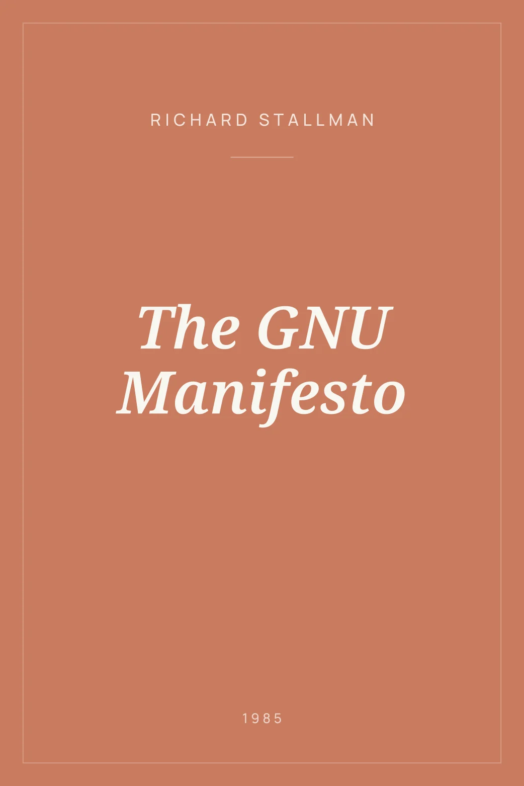 Portada de The GNU Manifesto