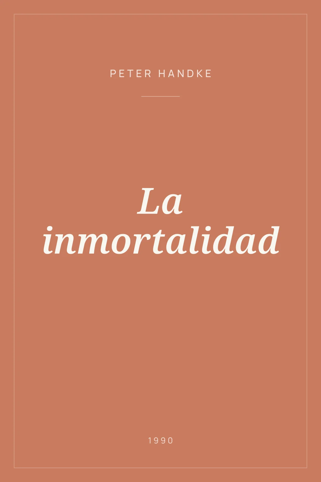 Portada de La inmortalidad
