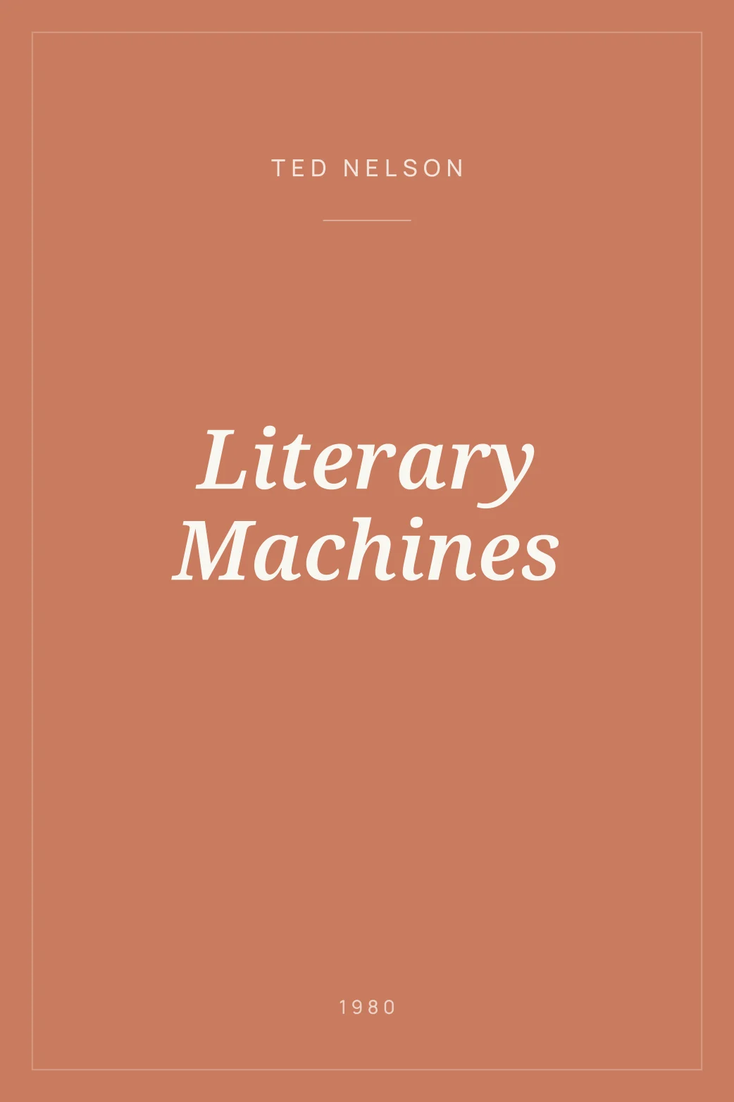 Portada de Literary Machines