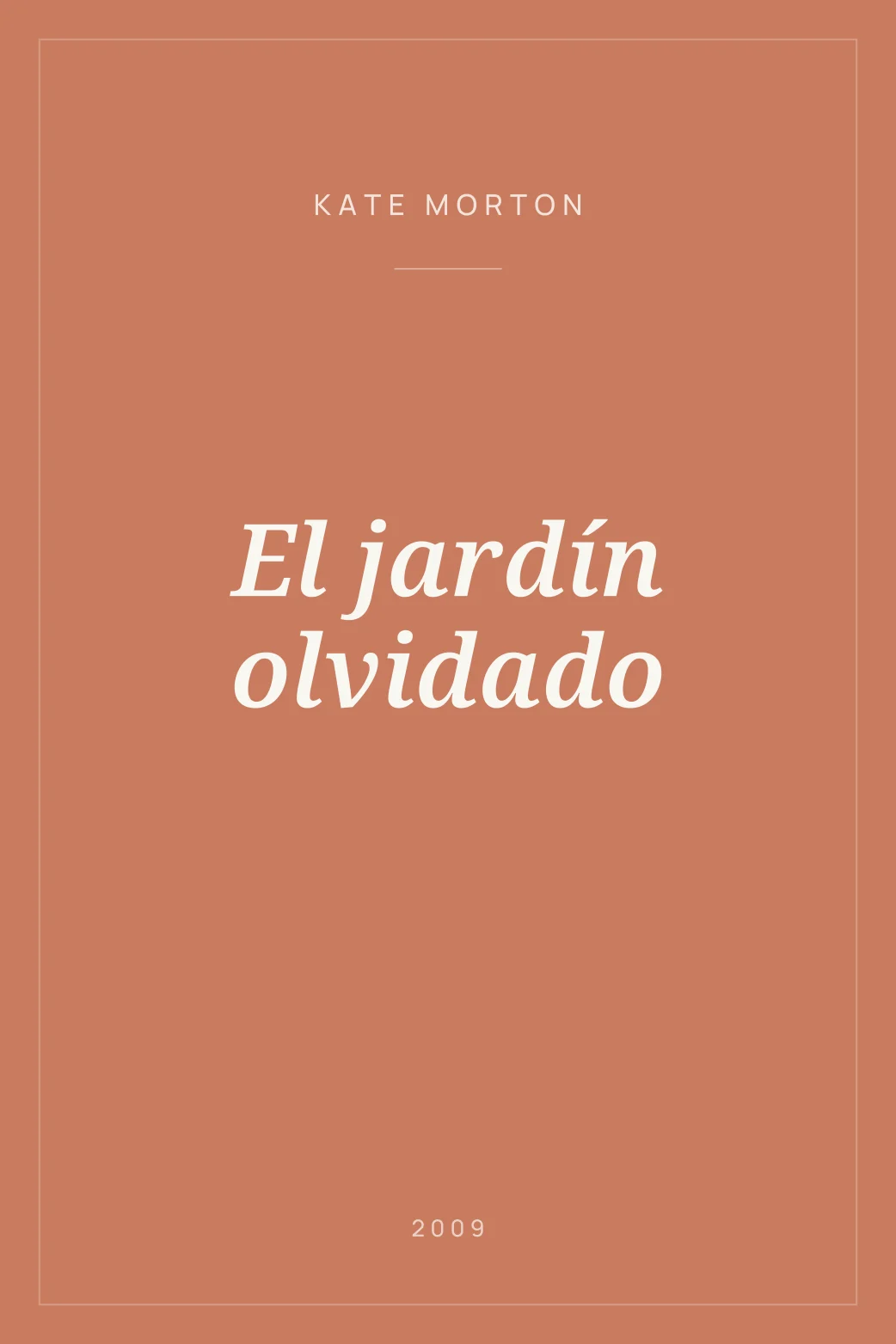 Portada de El jardín olvidado