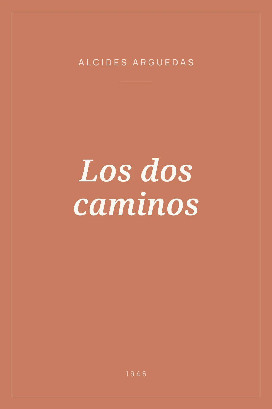 Portada de Los dos caminos