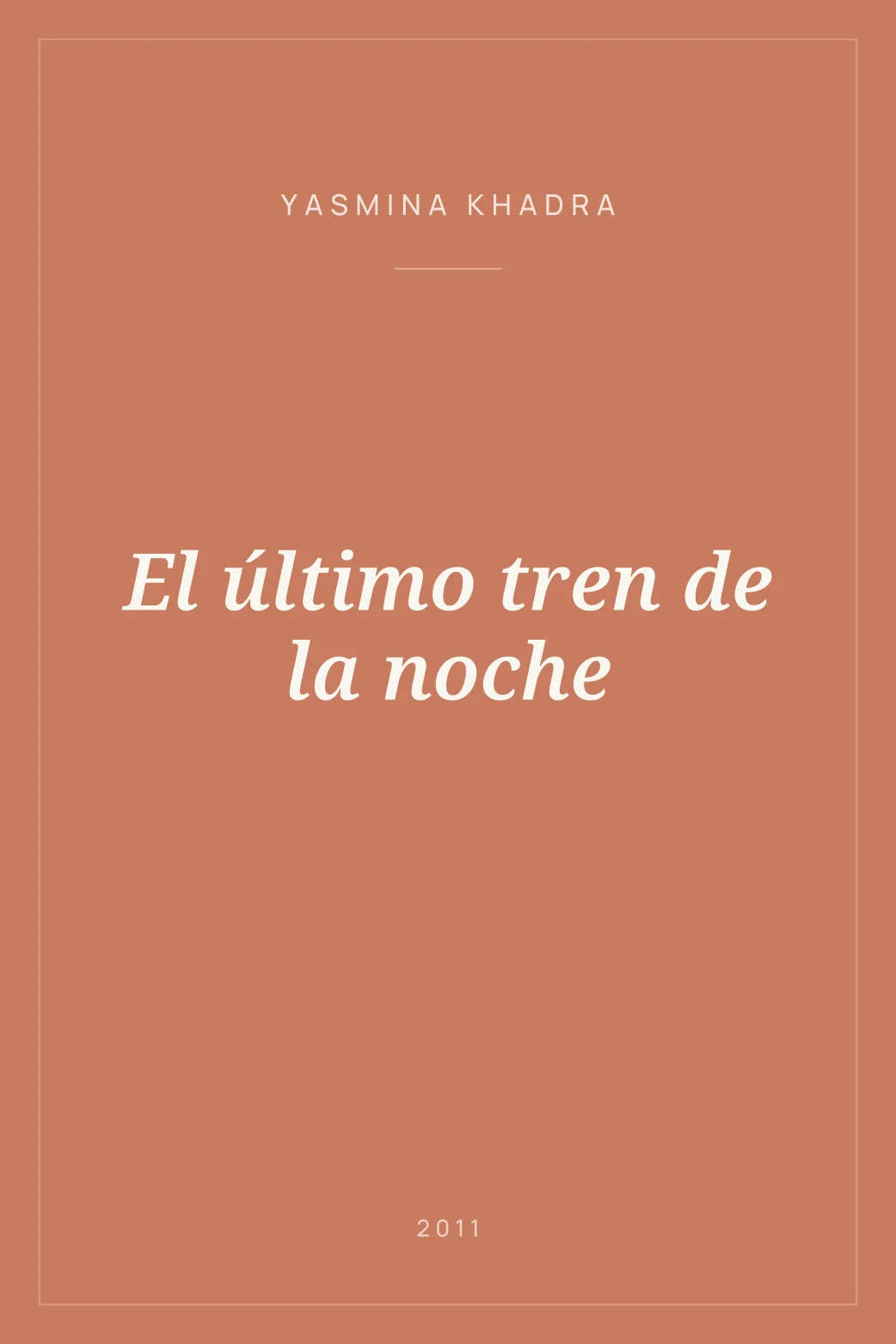 Portada de El último tren de la noche