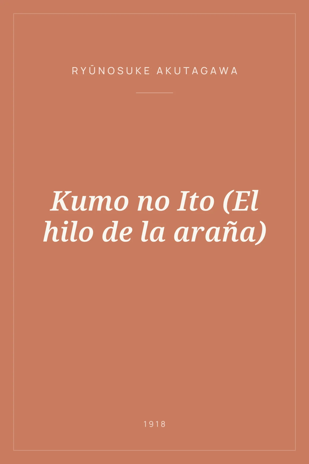 Portada de Kumo no Ito (El hilo de la araña)