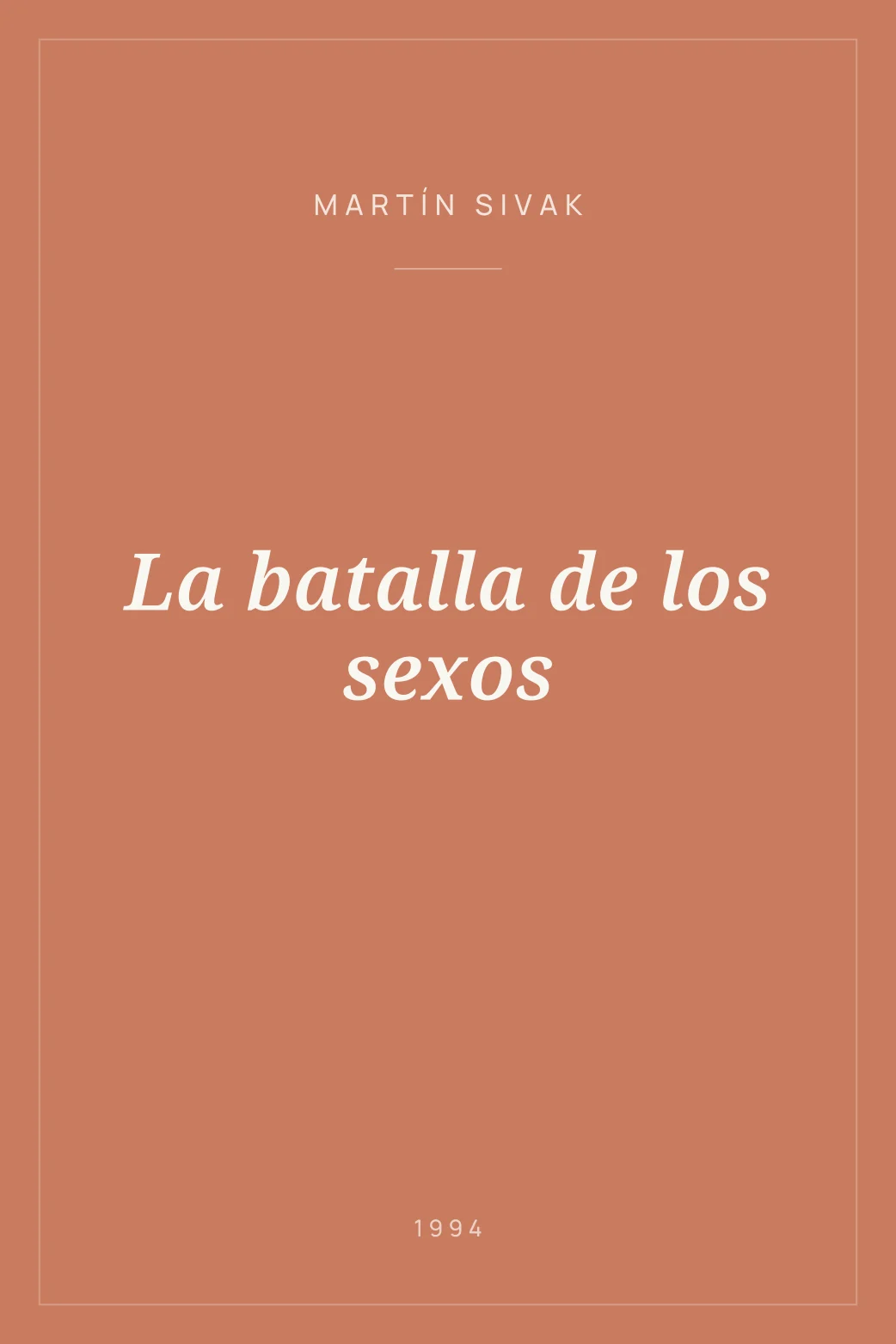 Portada de La batalla de los sexos