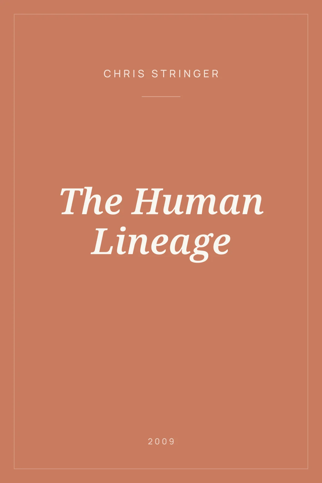 Portada de The Human Lineage