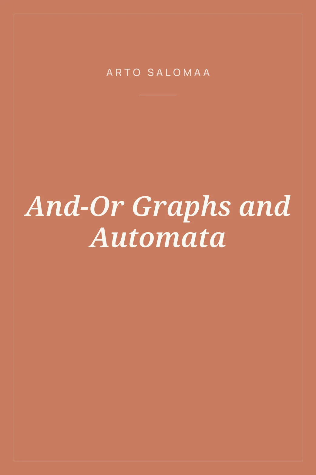 Portada de And-Or Graphs and Automata