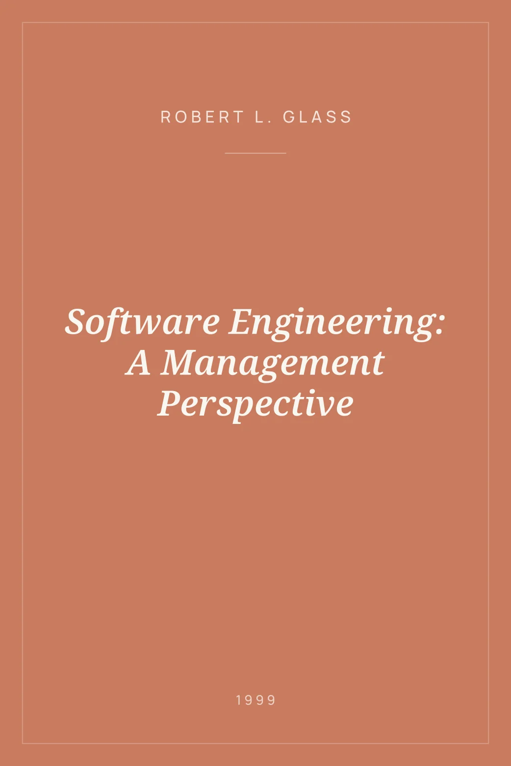 Portada de Software Engineering: A Management Perspective