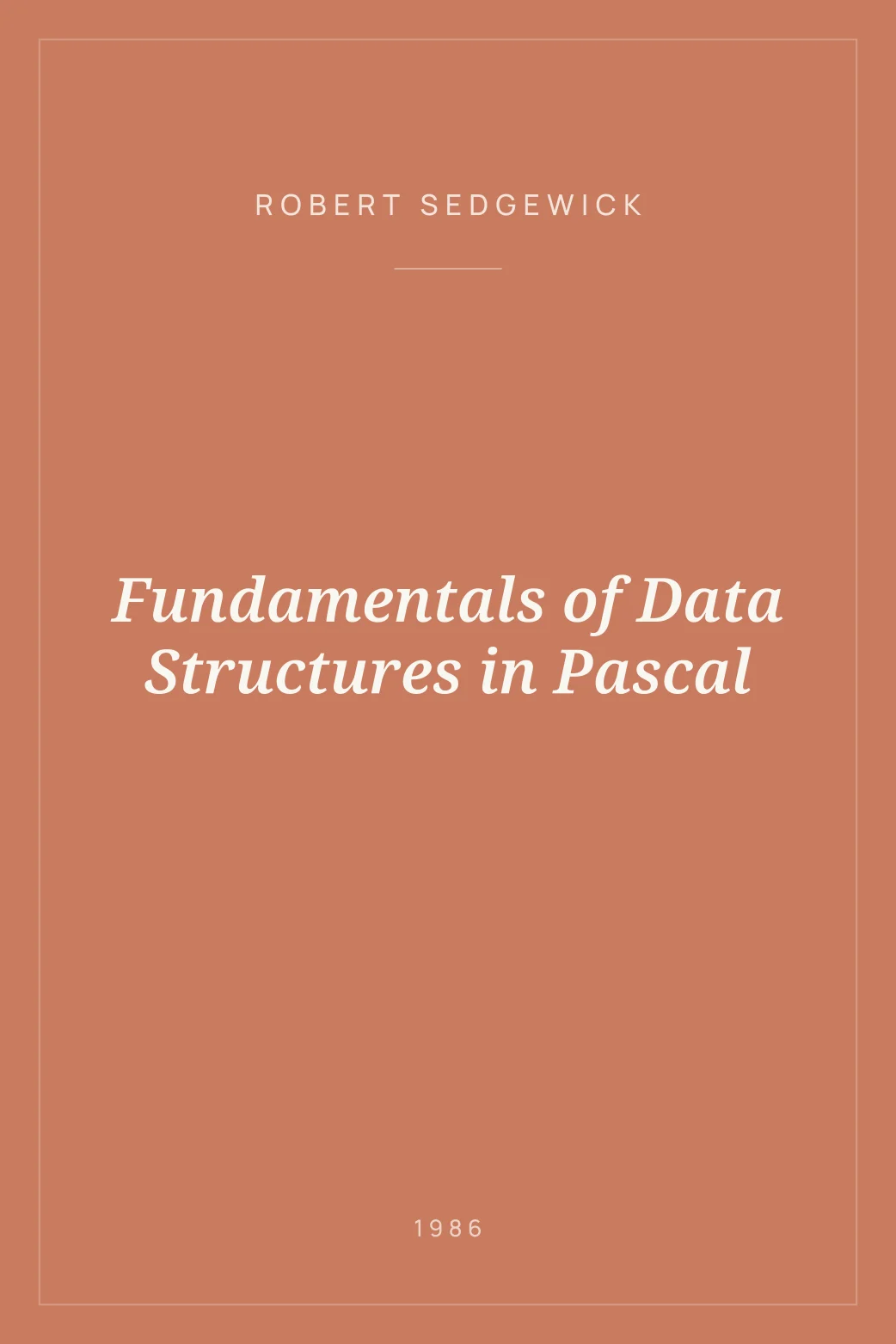 Portada de Fundamentals of Data Structures in Pascal