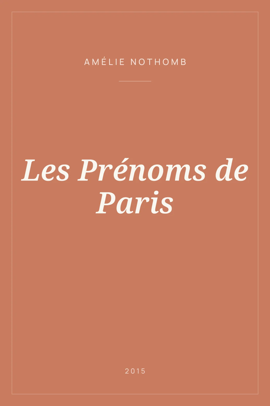 Portada de Les Prénoms de Paris