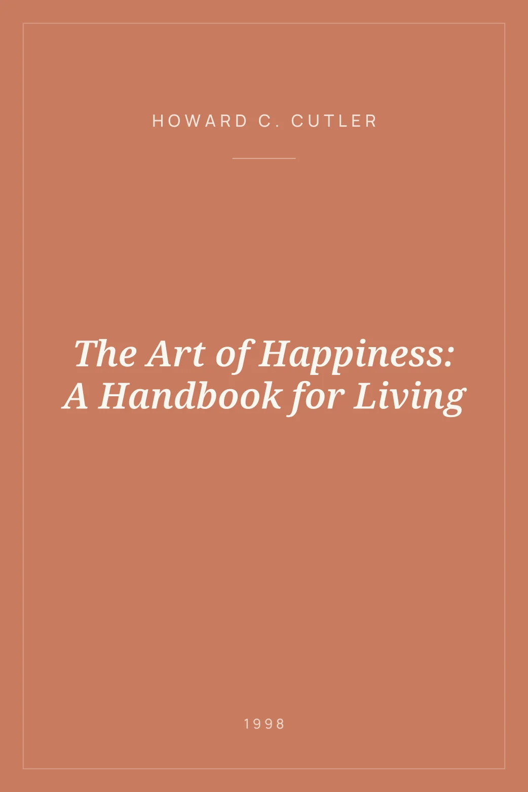 Portada de The Art of Happiness: A Handbook for Living