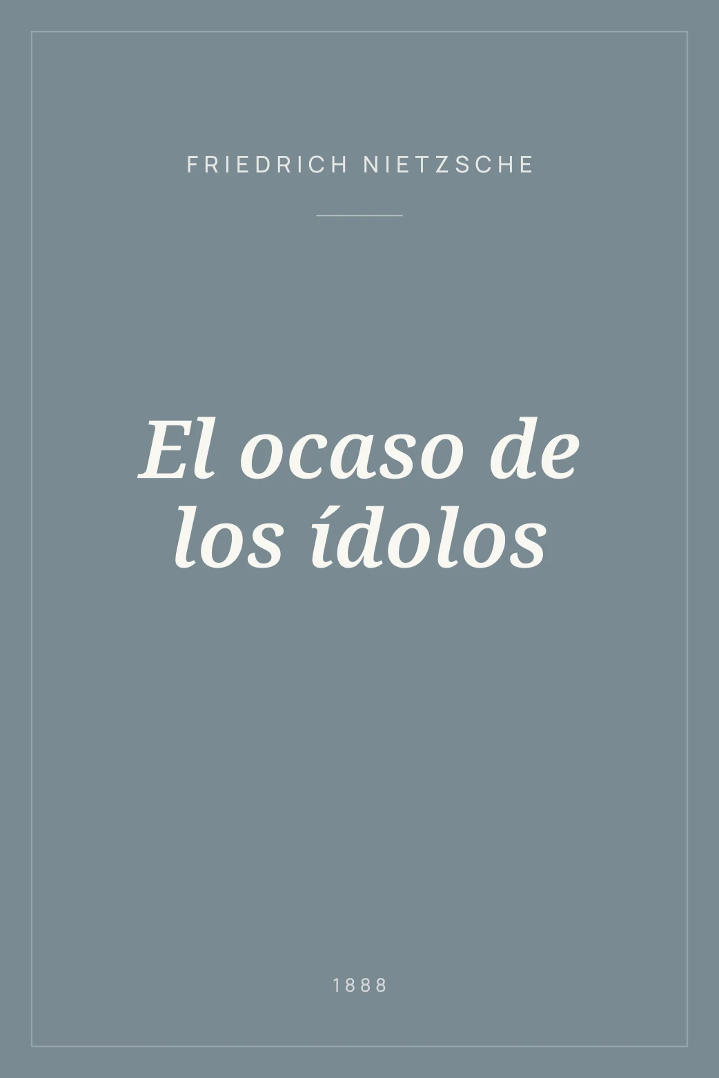 Portada de El ocaso de los ídolos